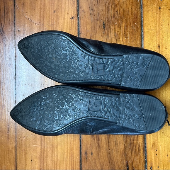 Frye Regina Ballet Flat Black Leather Size 9ish - Picture 3 of 4
